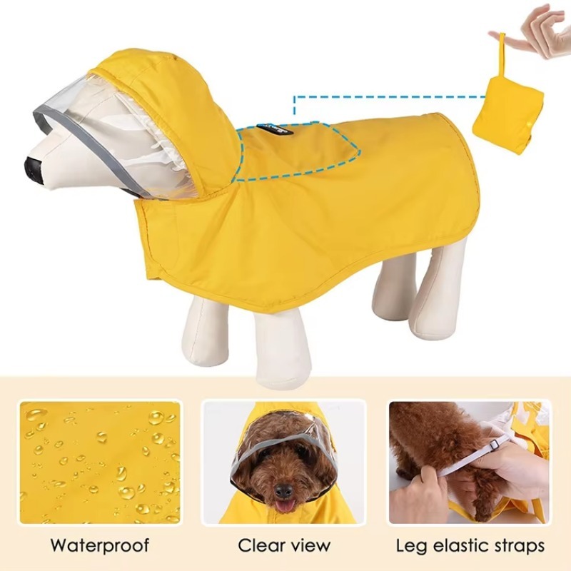 معطف واقٍ من المطر للكلاب مطبو - مراجعة Dog Raincoat وسعره
