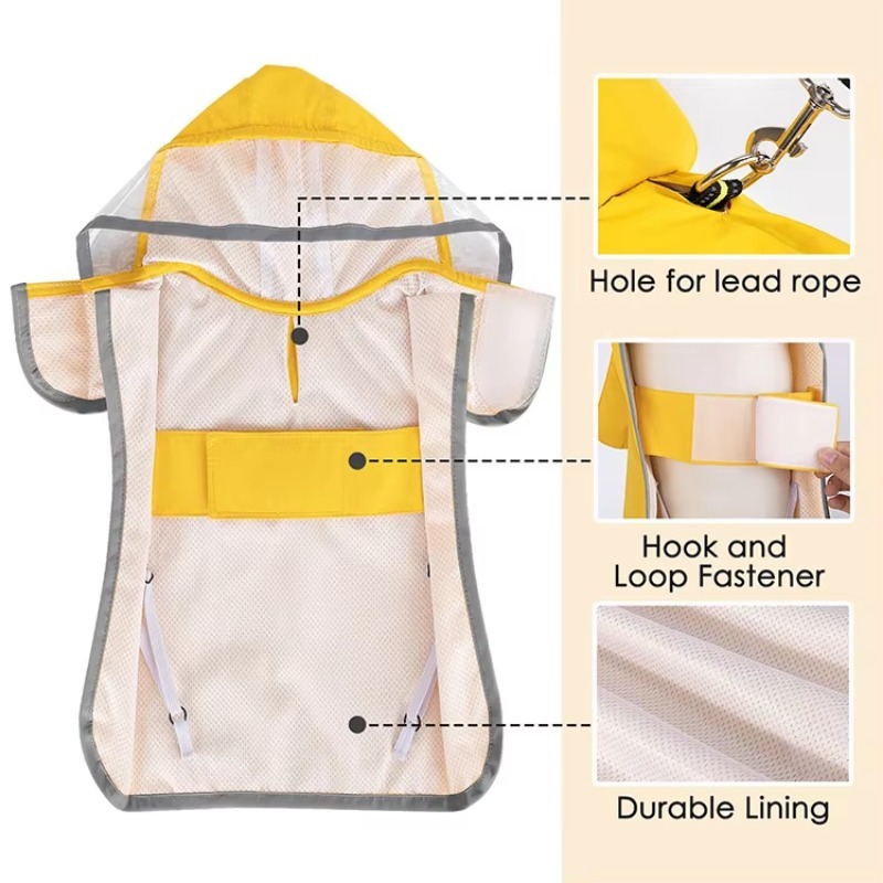 معطف واقٍ من المطر للكلاب مطبو - مراجعة Dog Raincoat وسعره